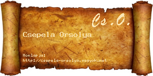 Csepela Orsolya névjegykártya